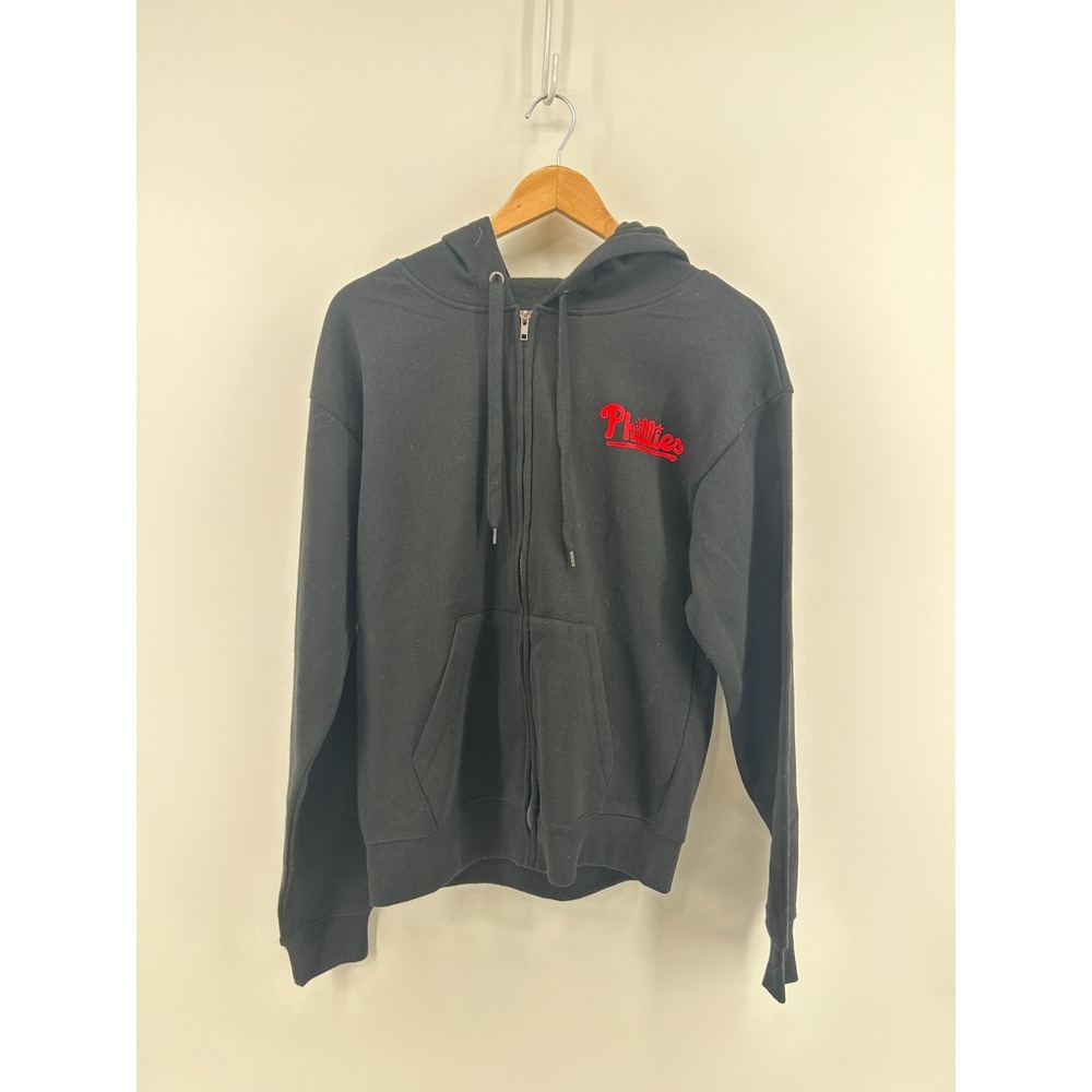 Philadelphia Phillies Mission Sweatshirt Hoodie Mens Black Full-Zip Small NWOT